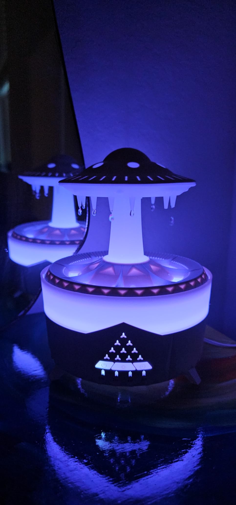 Raindrop Cool Mist Humidifier & Essential Oil Diffuser with 7-Color LED & 4 Timer Modes